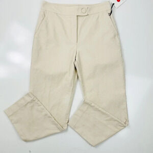Tara Jarmon Beige Grasscloth Trouser Pants Size 38‎